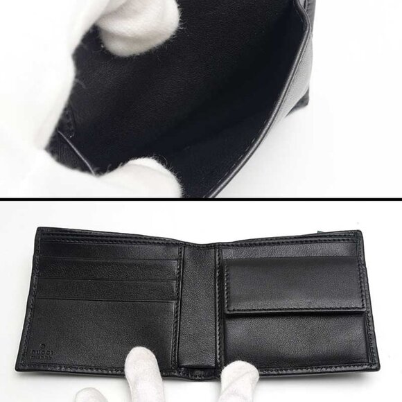 Gucci Bifold Wallet Leather Guccissima Black - Picture 5 of 5